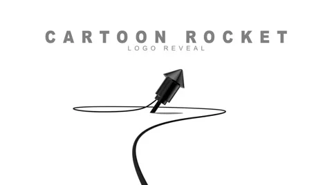 Cartoon Rocket Logo Reveal Stock After Effects