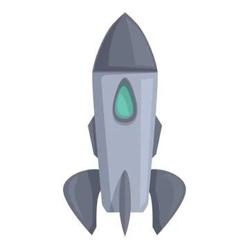 Cartoon rocket ship floating with no smoke or flames Stock Illustration