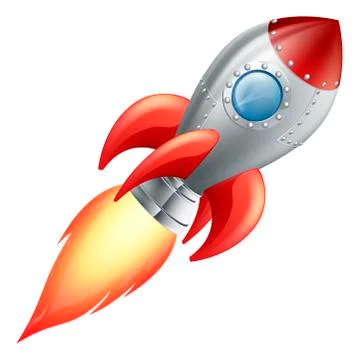 Cartoon rocket space ship イラスト素材