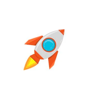 Cartoon rocket space ship Ilustración de archivo