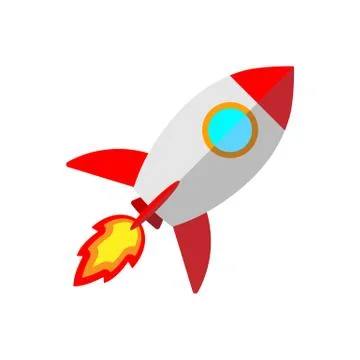 Cartoon rocket space ship Stock Illustration
