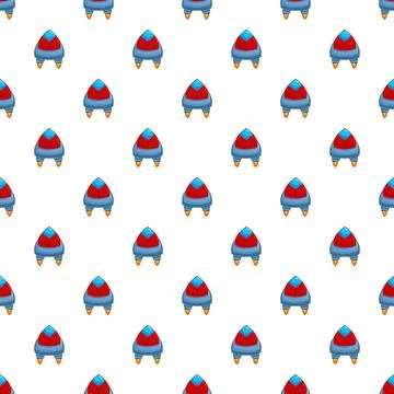 Cartoon rocket spaceship pattern for space travel concept Stock Illustration