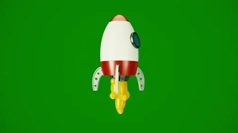 Cartoon Rocket Video Loop Stockbeeldmateriaal 238879751
