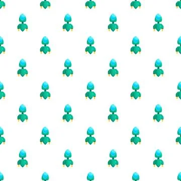 Cartoon rockets pattern on white background Illustrazione stock