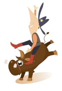 Cartoon Rodeo Stock Illustration