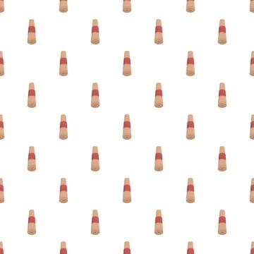 Cartoon rolled towel seamless pattern on white background Stock Illustration