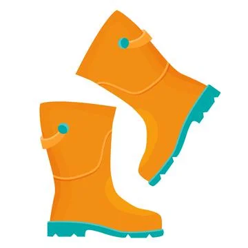 Cartoon rubber boots Stock Illustration
