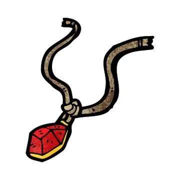 Cartoon ruby necklace Illustrazione stock