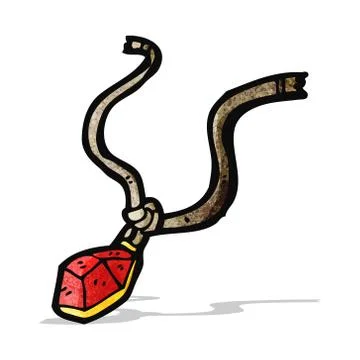 Cartoon ruby necklace Illustrazione stock