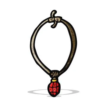 Cartoon ruby necklace Stock Illustration