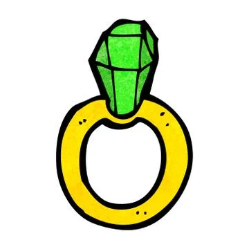 Cartoon ruby ring 库存插图