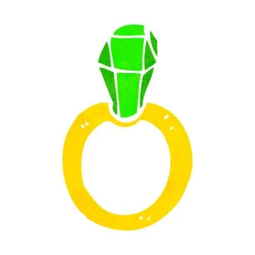 Cartoon ruby ring Stock Illustration