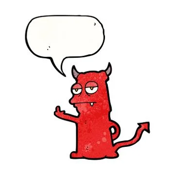 Cartoon rude little devil 스톡 일러스트