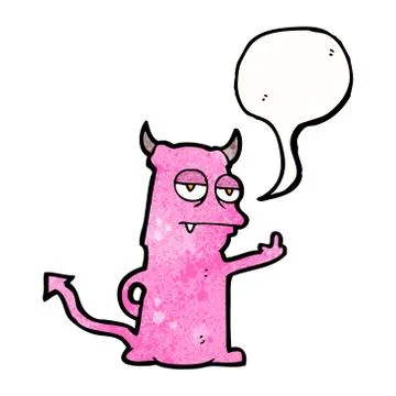 Cartoon rude little devil 스톡 일러스트