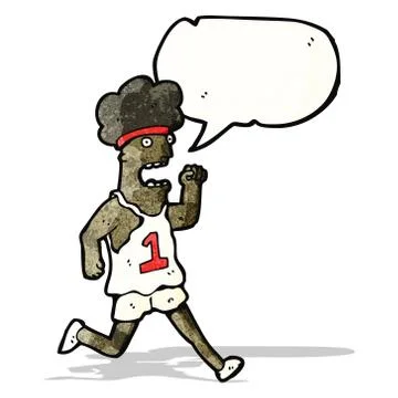 Cartoon runner Stock Illustration