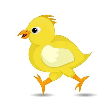 Cartoon running chick Stock Illustration