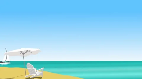 Cartoon Sailboat Stock Footage