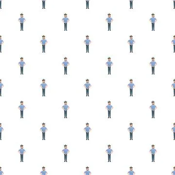 Cartoon sailor character seamless pattern background Stock Illustration