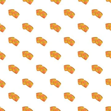 Cartoon sandwiches repeating pattern on white background 库存插图