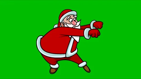 Cartoon santa claus dancing dynamically Stock Footage 218307279