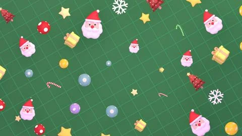 Cartoon Santa Claus pattern Stock Illustration