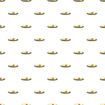Cartoon sausage roll pattern creating food background 스톡 일러스트