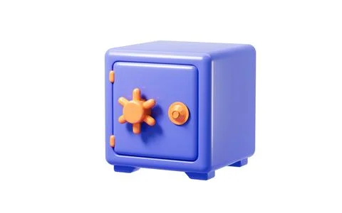 Cartoon save box model, financial management concept, 3d rendering. Ilustración de archivo