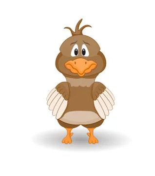 Cartoon Scared Chicken Stock Illustration