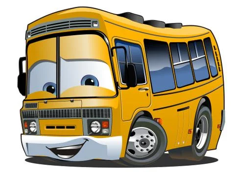 Cartoon School Bus Stock Illustration