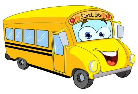 Cartoon school bus Stock Illustration