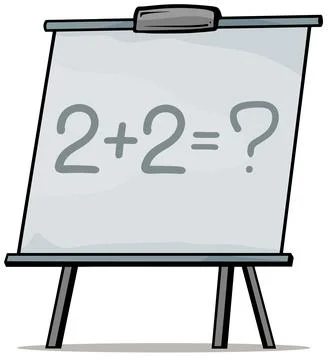 Cartoon school whiteboard for mathematic Stock Illustration