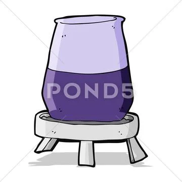 Cartoon science experiment Stock Illustration