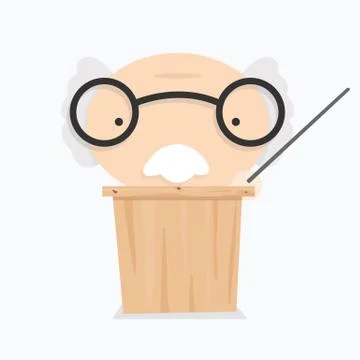 Cartoon scientist vector Stock Illustration