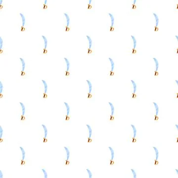 Cartoon scimitar sword seamless pattern background Stock-Illustration