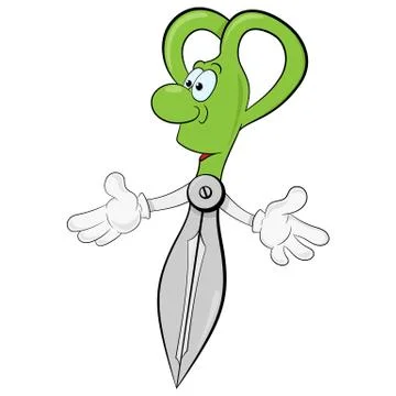Cartoon scissors illustration Stock Illustration