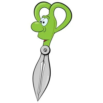 Cartoon scissors illustration Stock Illustration