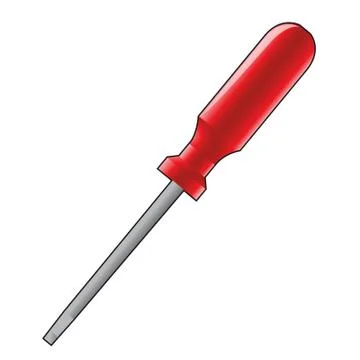 Cartoon Screwdriver Icon Stock Illustration