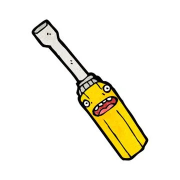 Cartoon screwdriver Stock Illustration
