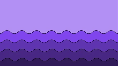 Cartoon sea waves, waves moving. Animation. Stock-Footage 260448635