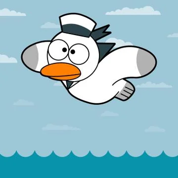 Cartoon Seagull Stock Illustration