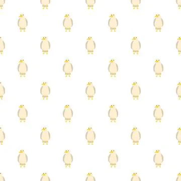 Cartoon seagull seamless pattern on white background Illustrazione stock