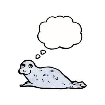 Cartoon seal pup Stock Illustration