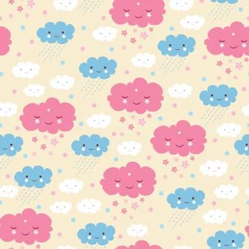 Cartoon seamless pattern. Stock Illustration
