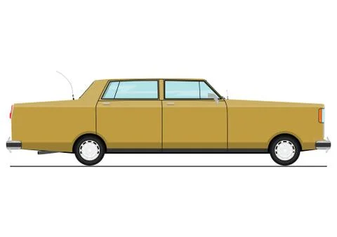 Cartoon sedan. Stock Illustration