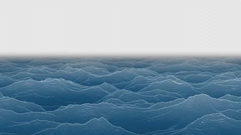 Cartoon see waves Stock Footage 318167248