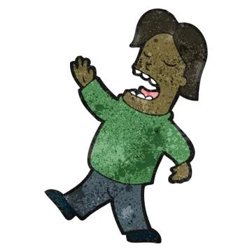 Cartoon self important man talking Stock Illustration