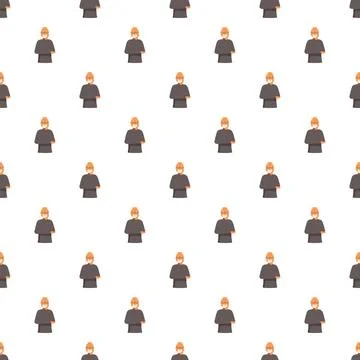Cartoon senior man avatar pattern creating Stock Illustration