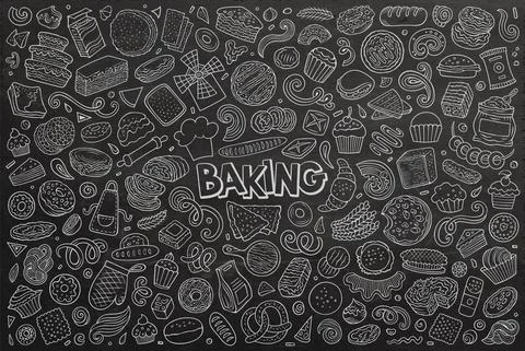 Cartoon set of bakery theme items, objects and symbols Stock Illustration