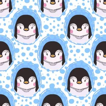 Cartoon set Vector Animals face. Funny  head muzzle.Hand drawn style Stock Illustration