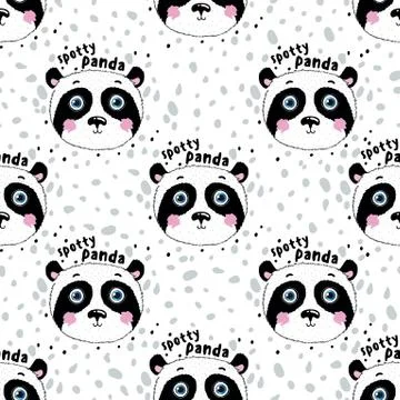 Cartoon set Vector Animals face. Funny head muzzle.Hand drawn style Stock Illustration